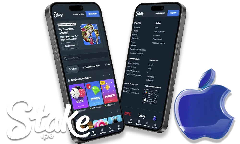 Aplicación móvil Stake para iOS